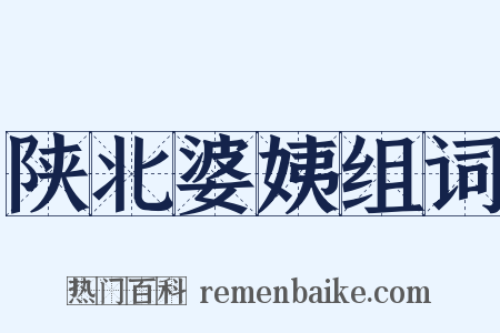 陕北婆姨组词是什么意思的图片
